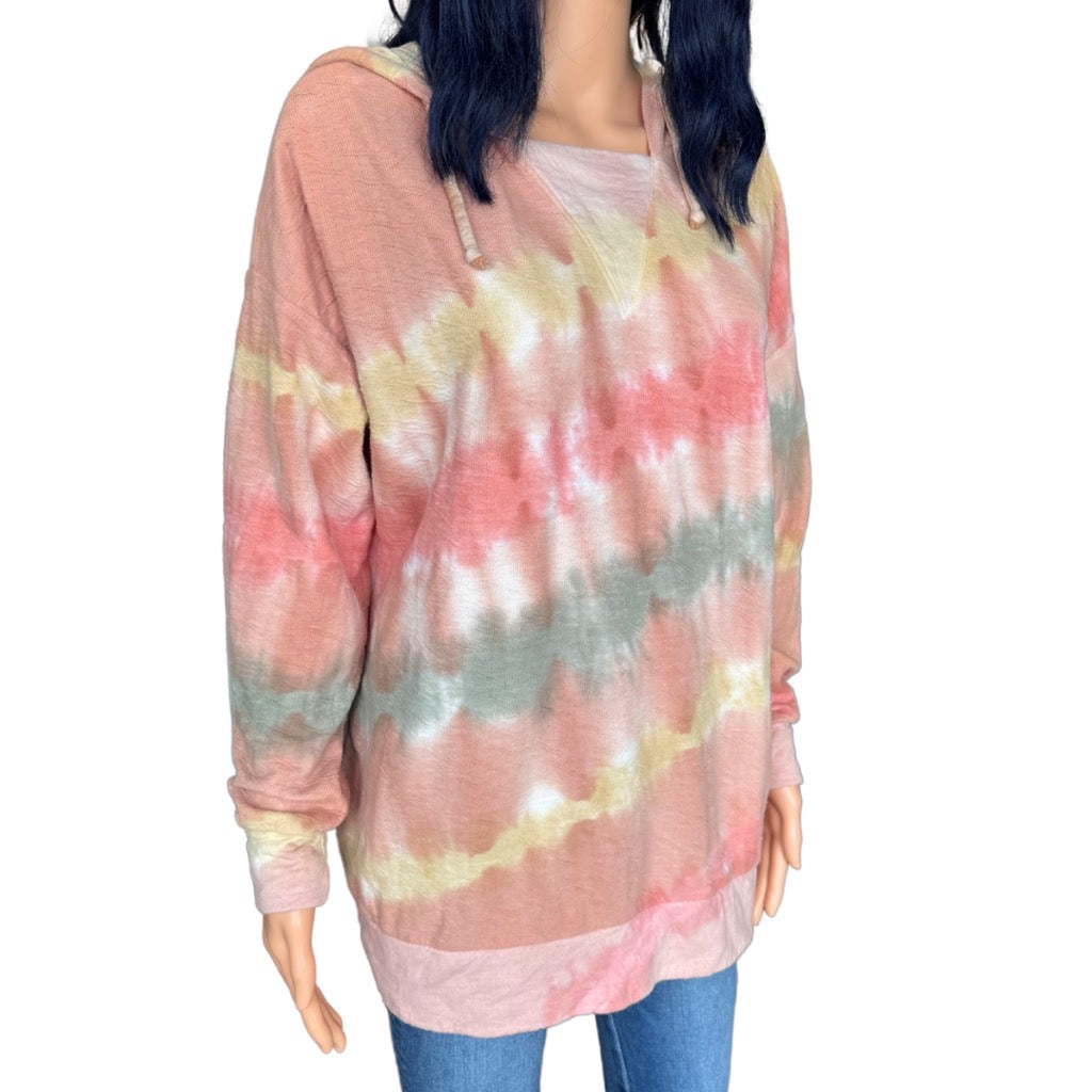 Anthropologie Maronie Tie Dye Hoodie Oversized Sweatshirt - Medium NEW