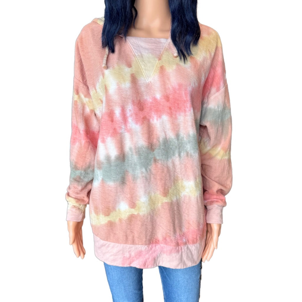Anthropologie Maronie Tie Dye Hoodie Oversized Sweatshirt - Medium NEW