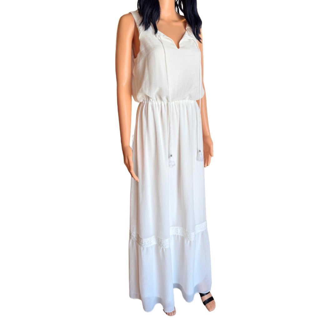 Adrianna Papell Ivory White Maxi Dress - 4 NWT