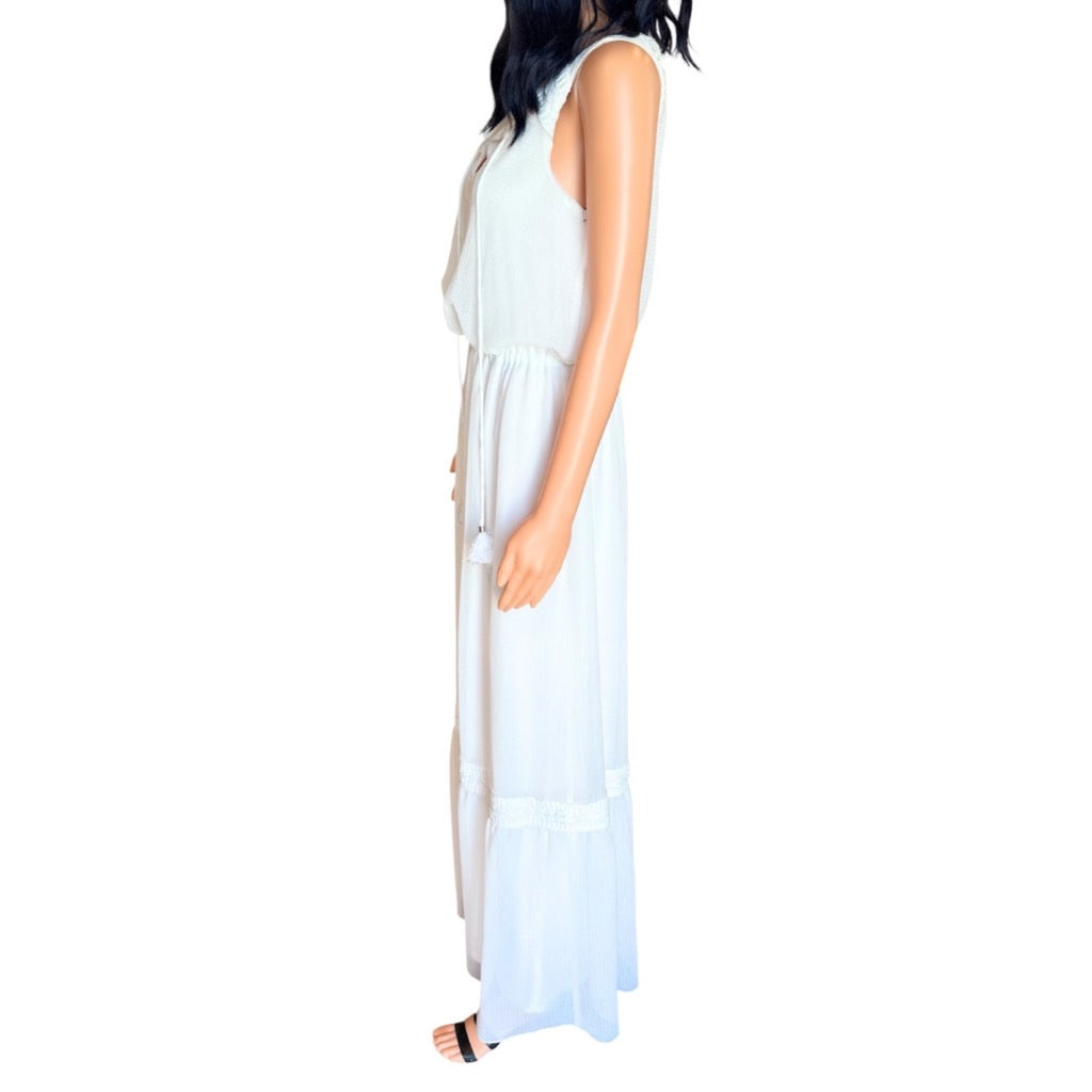 Adrianna Papell Ivory White Maxi Dress - 4 NWT