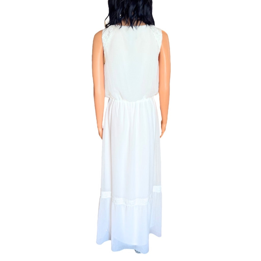 Adrianna Papell Ivory White Maxi Dress - 4 NWT