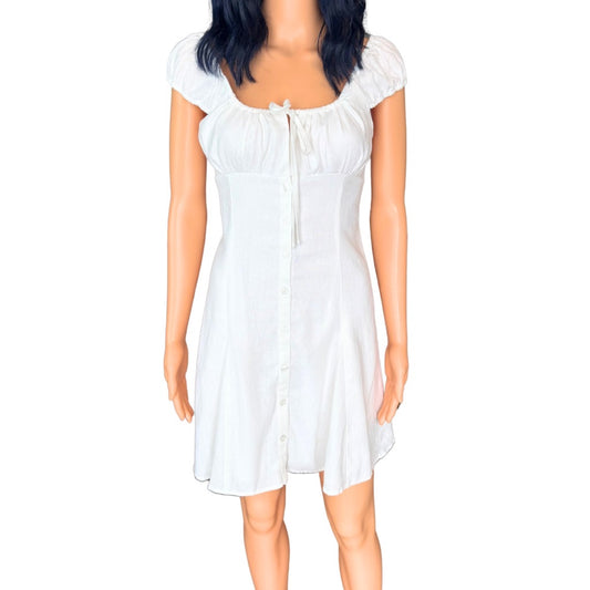 WAYF Love Again Linen Blend Mini Dress - Small NWT